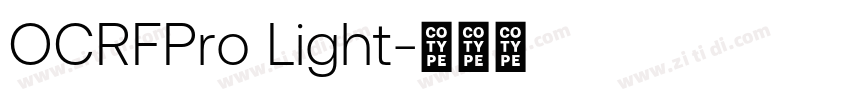 OCRFPro Light字体转换